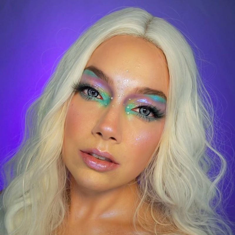 Genetic Samples Blue Yearly Contact Lenses